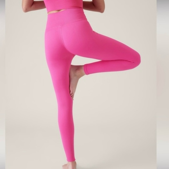 Athleta NWT Aurora Seamless Tight Hot Pink - Picture 2 of 4